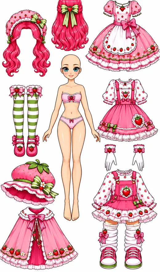Boneca de papel com roupinhas