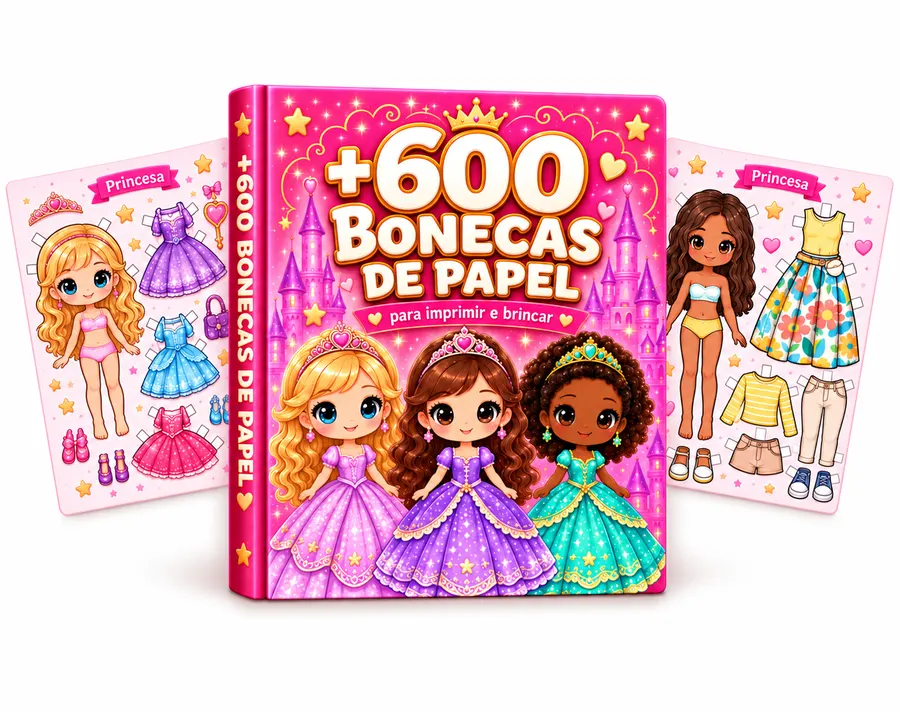 Livro +600 Bonecas de Papel